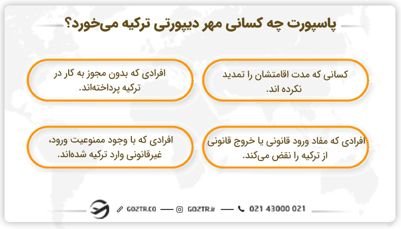 پاسپورت چه کسانی مهر دیپورتی ترکیه میخورد؟