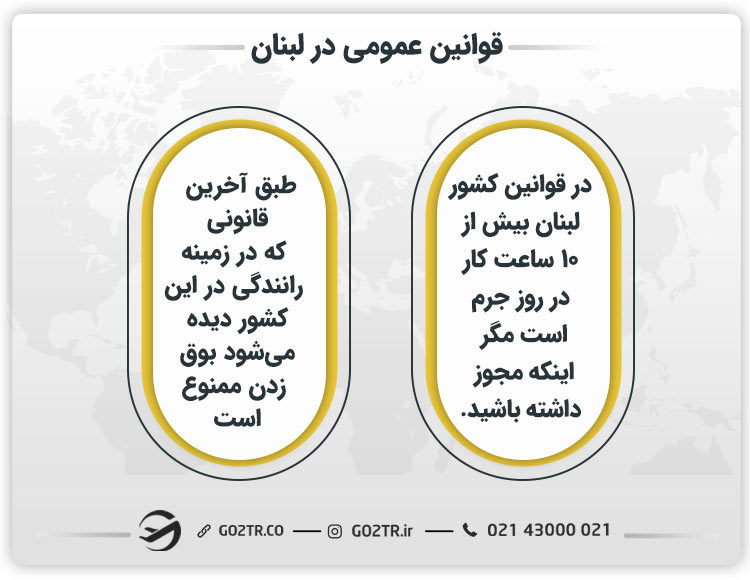 قوانین عمومی در لبنان