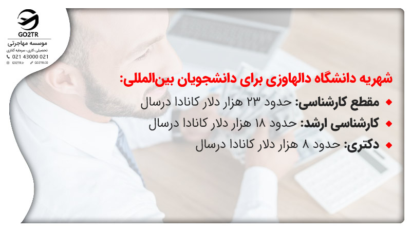 هزینه تحصیل در دانشگاه دالهاوزی