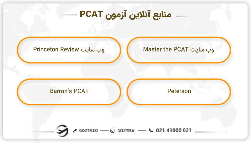 منابع آنلاین آزمون PCAT