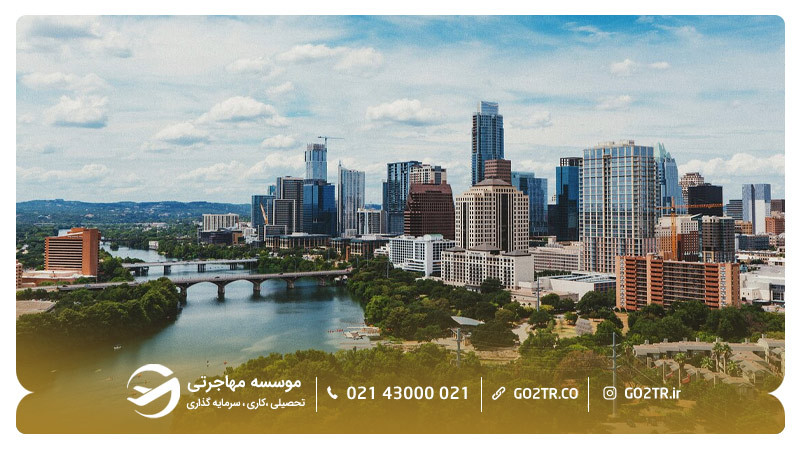 رودخانه کلرادو در شهر آستین (Austin) در ایالت تگزاس (Texas)