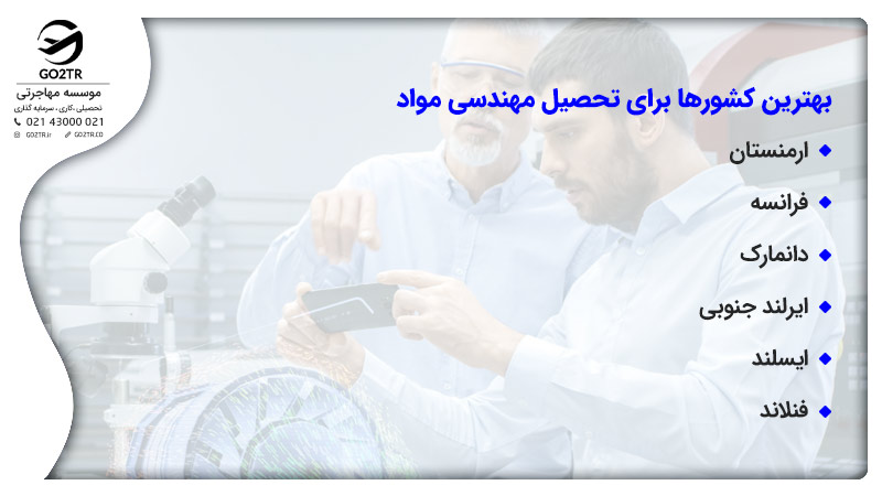 بهترین کشورها برای تحصیل در رشته مهندسی مواد
