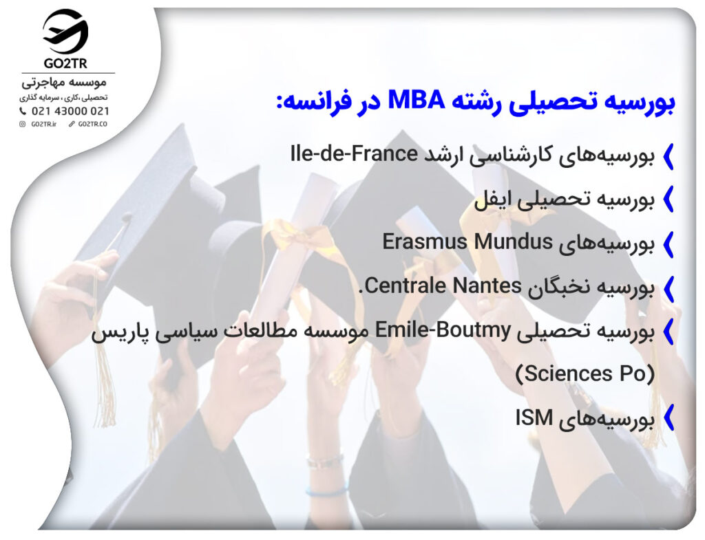 بورسیه تحصیلی رشته MBA در فرانسه