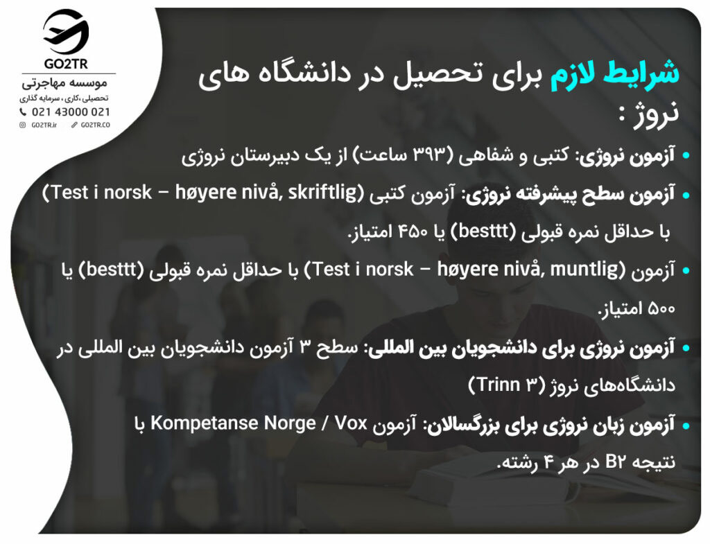 اعزام دانشجو به نروژ از طریق کمک هزینه تحصیلی