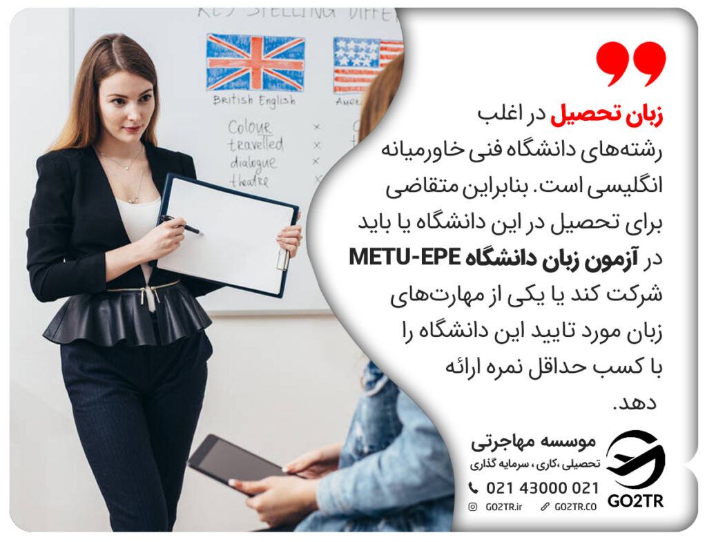 شرایط تحصیل به زبان انگلیسی در ترکیه