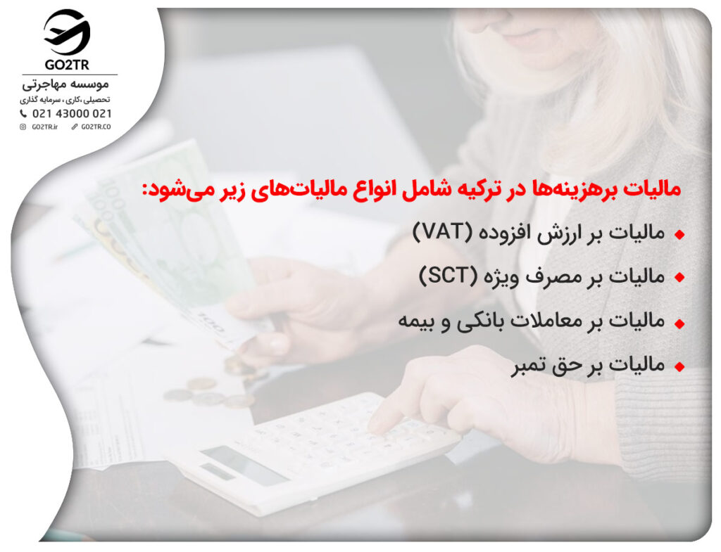 مالیات در ترکیه از نوع مالیات بر هزینه ها