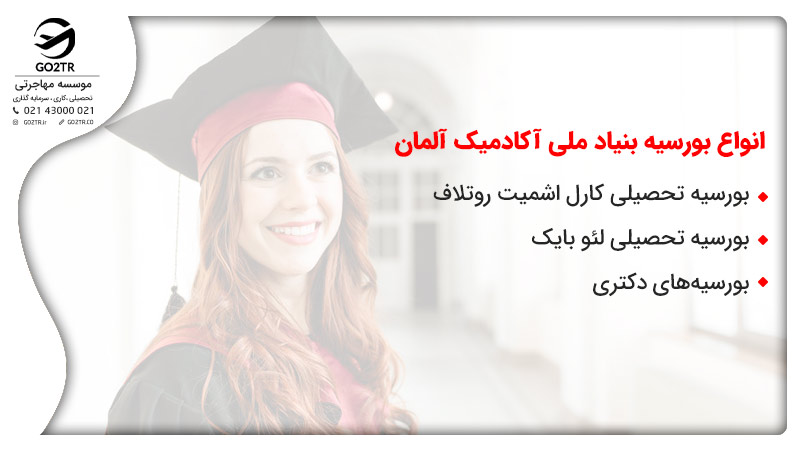 انواع&nbsp;بورسیه بنیاد ملی آکادمیک آلمان