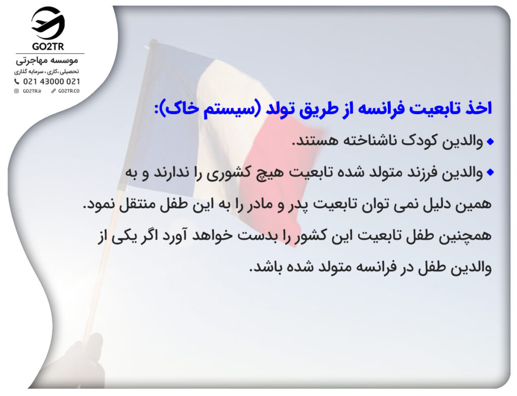 تابعیت فرانسه براساس قانون خون