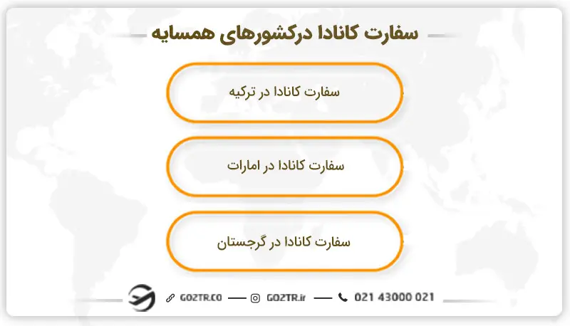سفارت کانادا در کشورهای همسایه