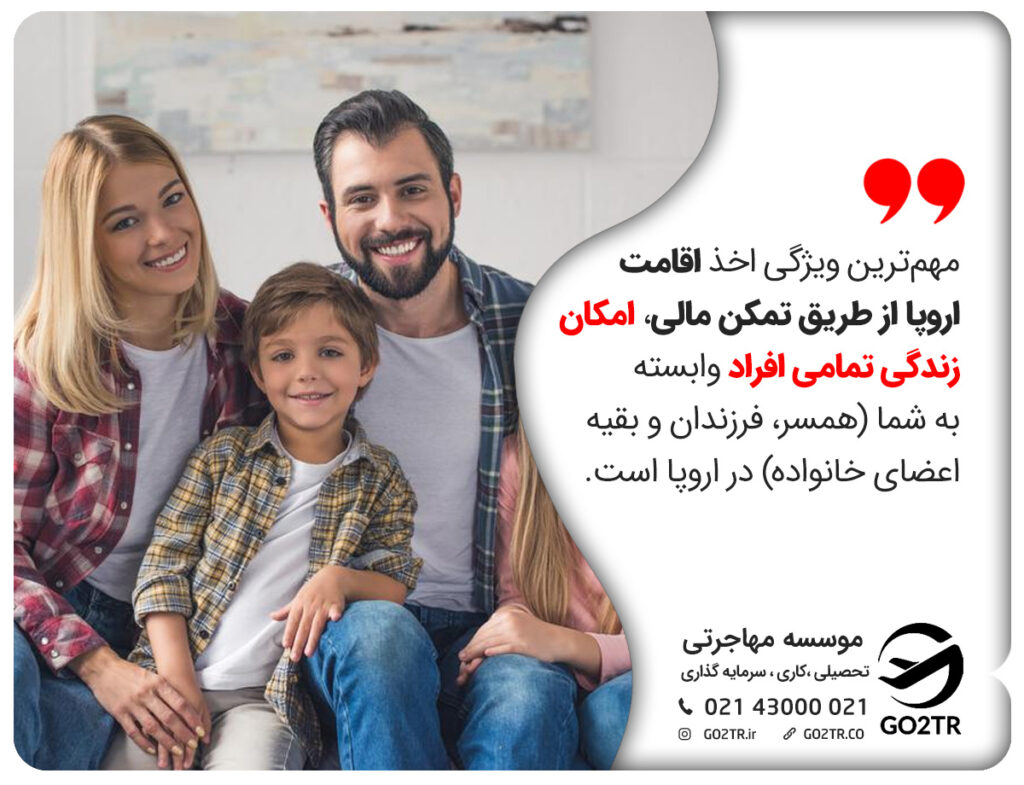 اقامت اروپا از طریق تمکن مالی