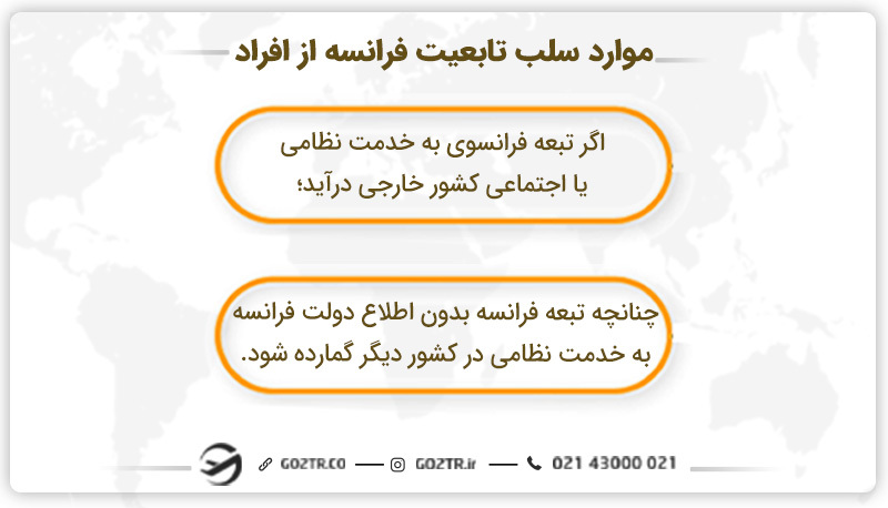 موارد سلب تابعیت فرانسه از افراد