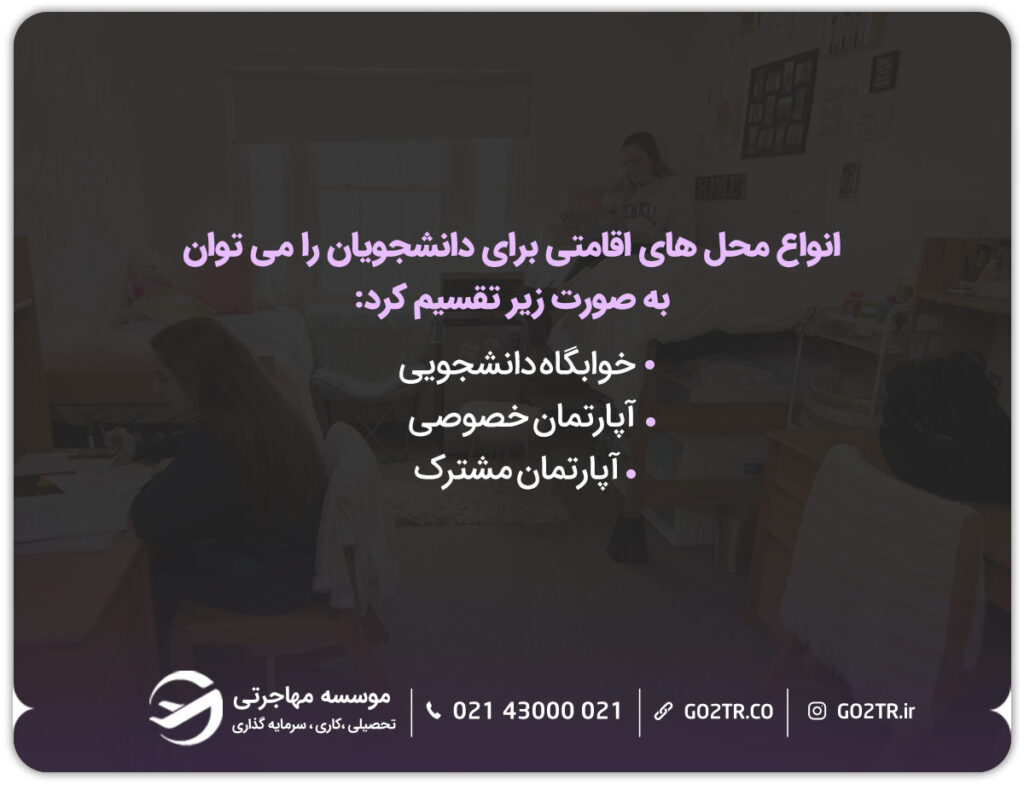 انواع اقامتگاه و خوابگاه های دانشجویی اتریش