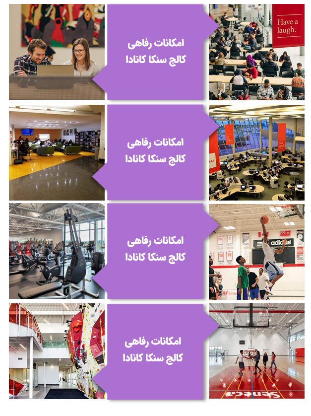 امکانات رفاهی کالج سنکا کانادا