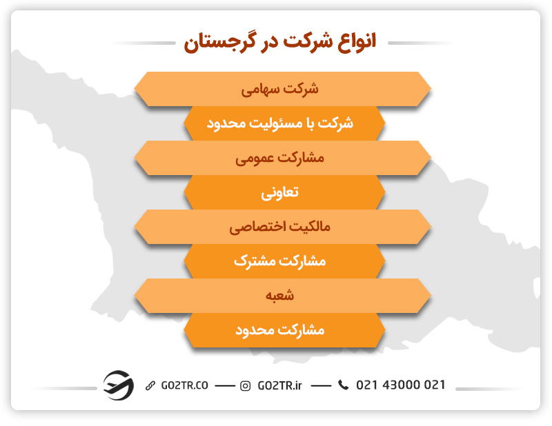 انواع شرکت در گرجستان