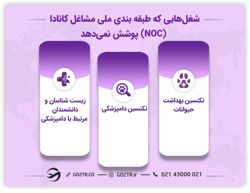 شغل‌هایی که طبقه‌بندی ملی مشاغل کانادا (NOC) پوشش نمی‌دهد