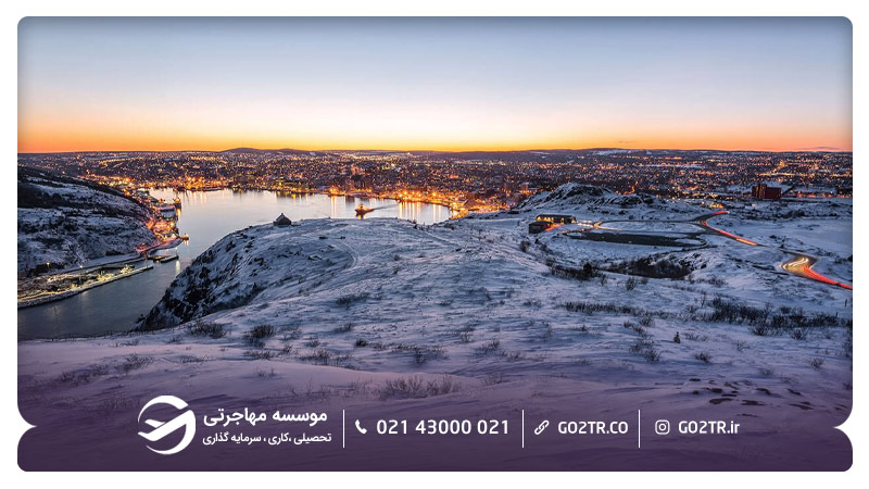 شهر سنت جانز کانادا در زمستان
