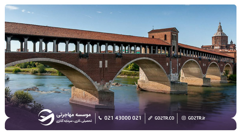 پل سنگی پونته کوپرتو شهر پاویا ایتالیا
