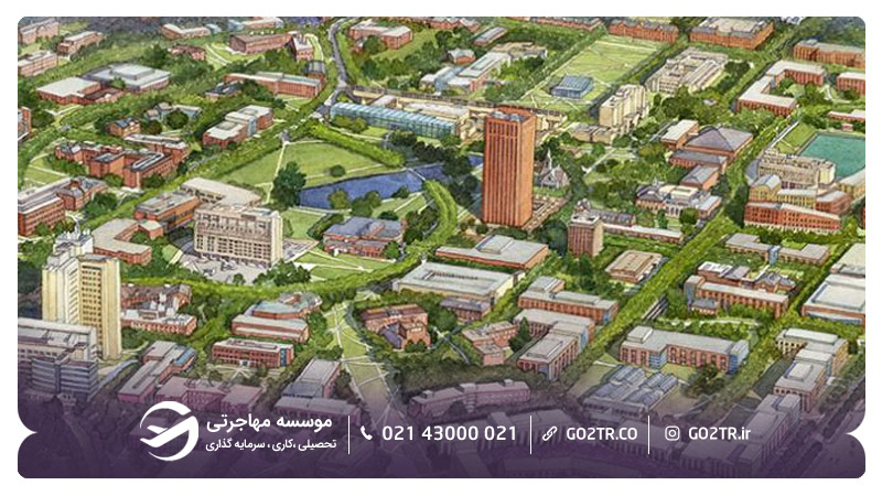 موقعیت پردیس‌های دانشگاه ماساچوست آمهرست آمریکا