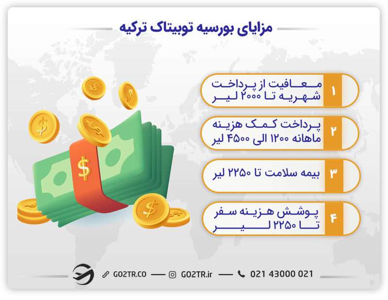 مزایای دریافت بورسیه توبیتاک ترکیه