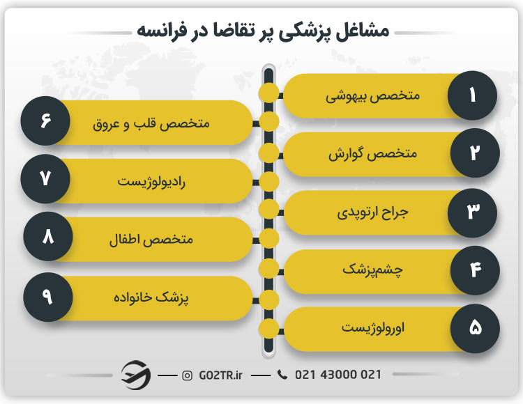 مشاغل پزشکی پر تقاضا در فرانسه
