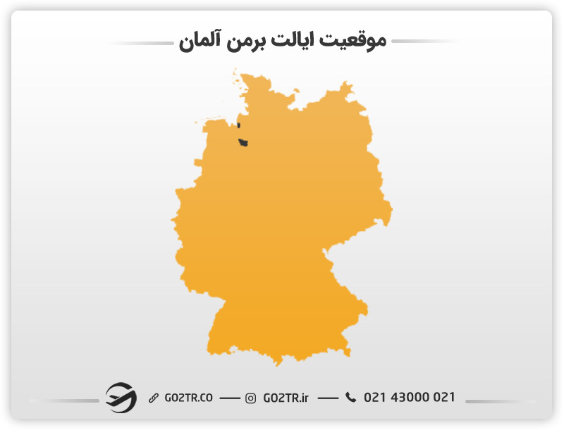 موقعیت ایالت برمن آلمان