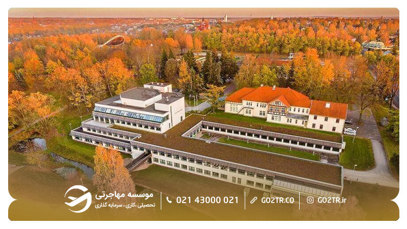 تصویر هوایی از دانشگاه علوم زیستی استونی