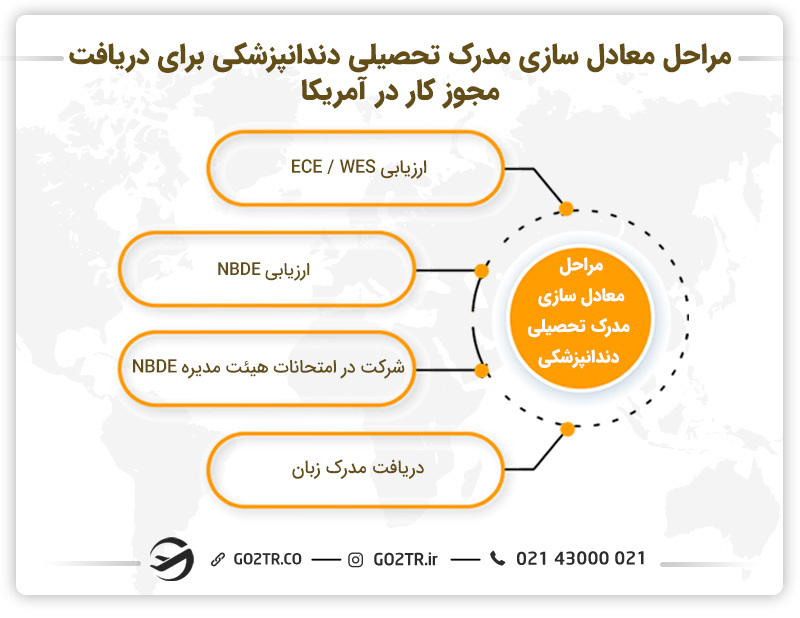 مراحل معادل سازی مدرک تحصیلی برای مهاجرت دندانپزشکان به آمریکا