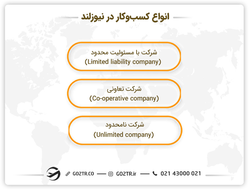 انواع کسب‌وکار در نیوزلند