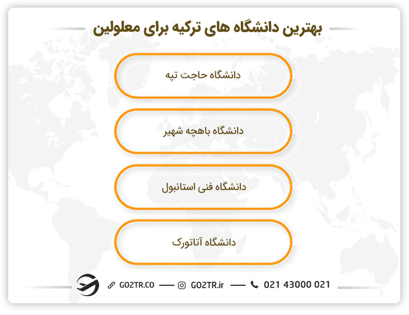 بهترین دانشگاه های ترکیه برای معلولین