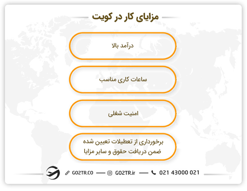 مزایای کار در کویت