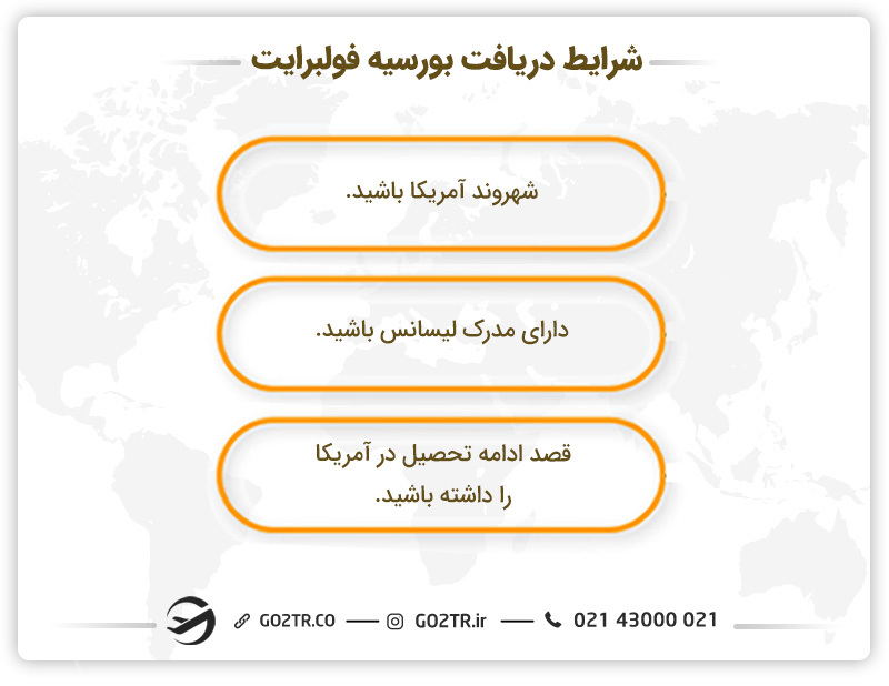 شرایط دریافت بورسیه فولبرایت