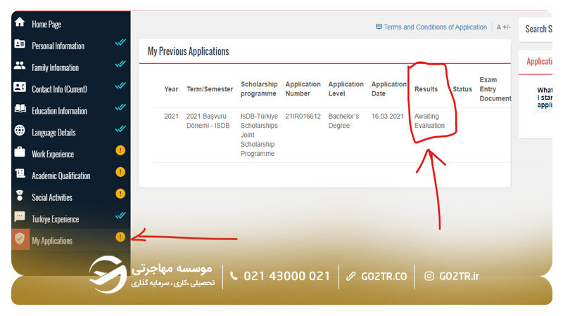 مرحله ششم ثبتنام ترکیه بورسلاری