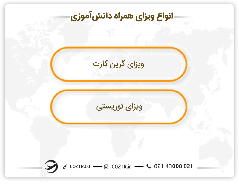 انواع ویزای همراه دانشآموزی