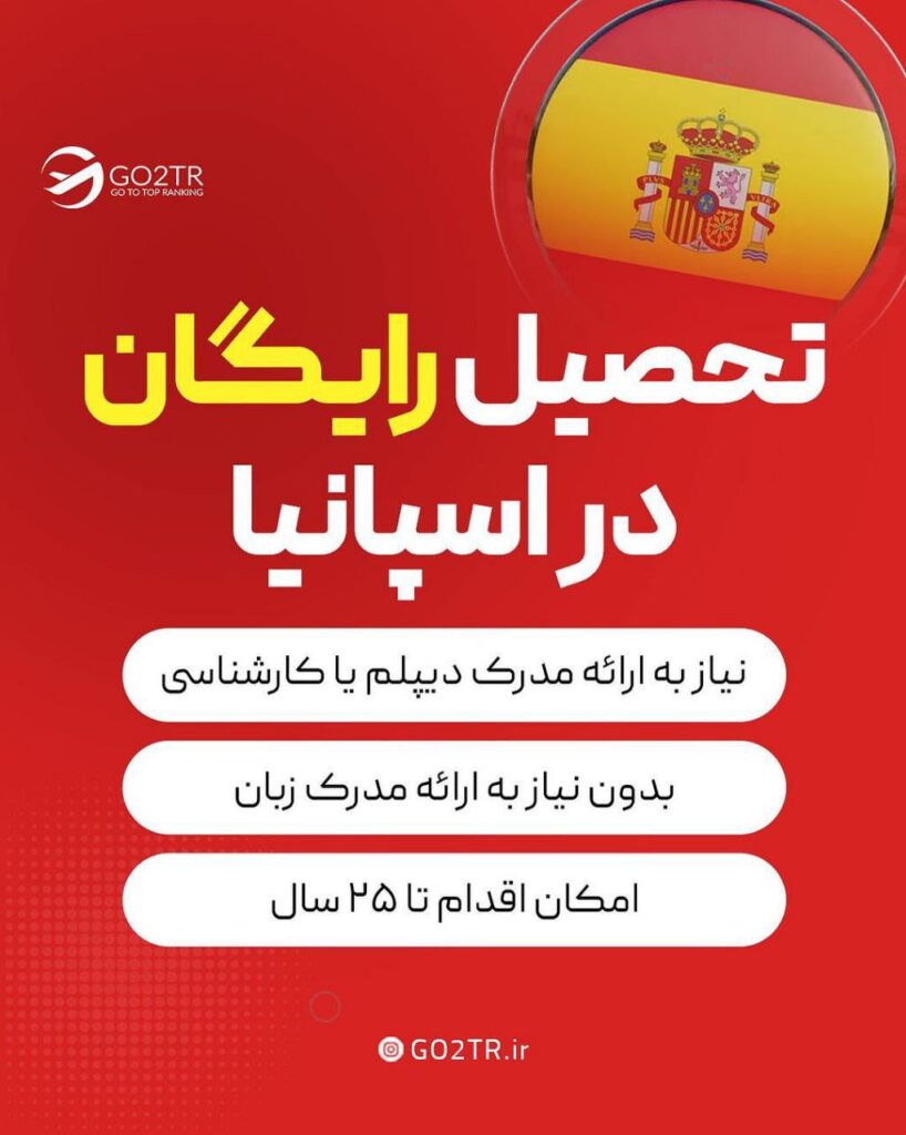 اینقوگرافی تحصیل رایگان در اسپانیا