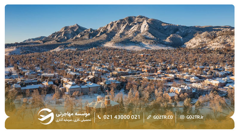 منظره شهر بولدر (Boulder) از بالا