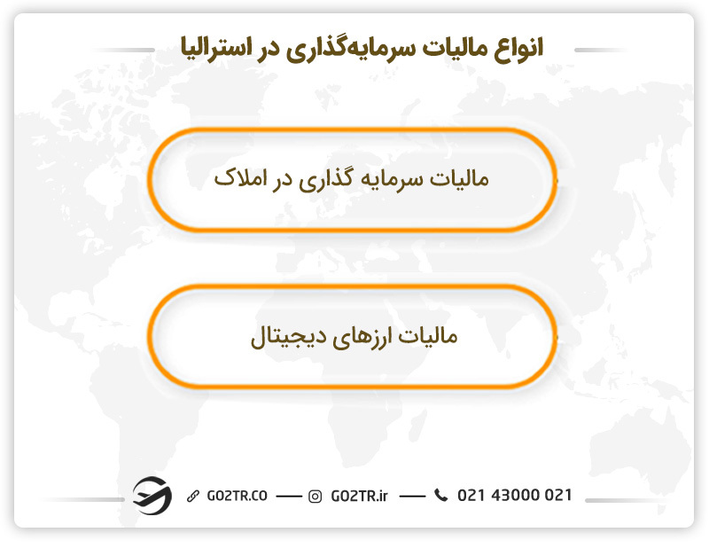 انواع مالیات سرمایهگذاری در استرالیا