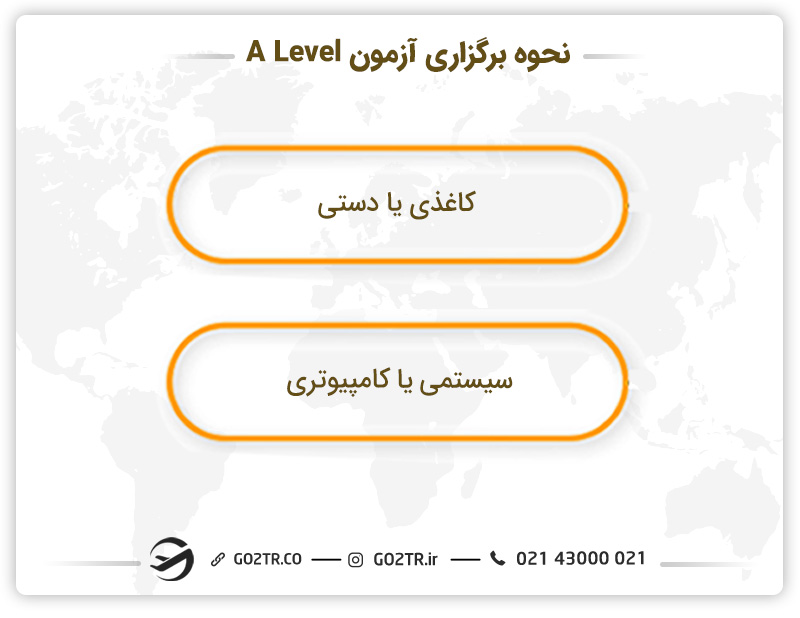 نحوه برگزاری آزمون A Level