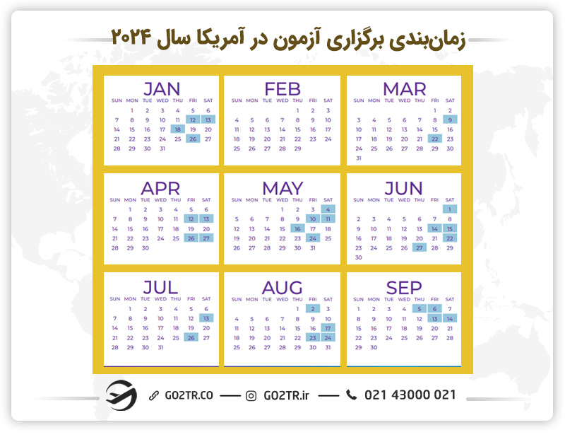 زمان‌بندی برگزاری آزمون MCAT در آمریکا