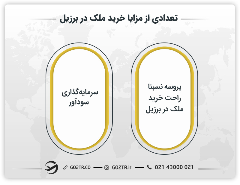 تعدادی از مزایا خرید ملک در برزیل