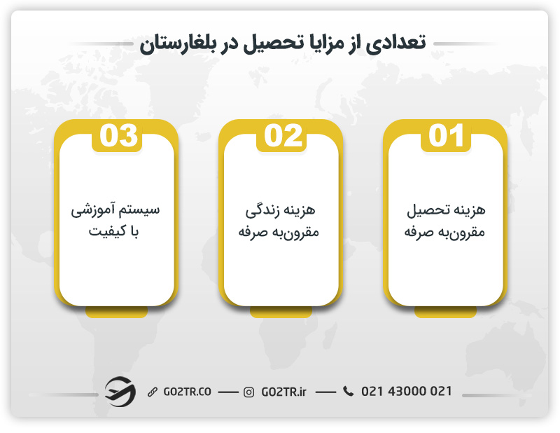 تعدادی از مزایا تحصیل در بلغارستان 