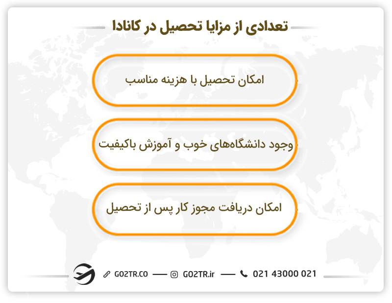 تعدادی از مزایای تحصیل در کانادا