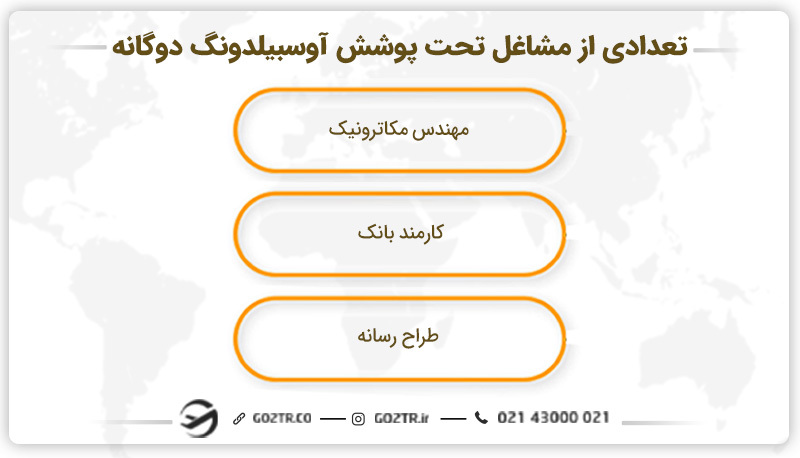 تعدادی از مشاغل تحت پوشش آوسبیلدونگ دوگانه