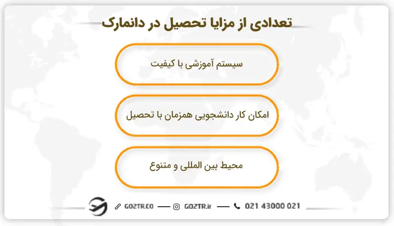 تعدادی از مزایای تحصیل در دانمارک