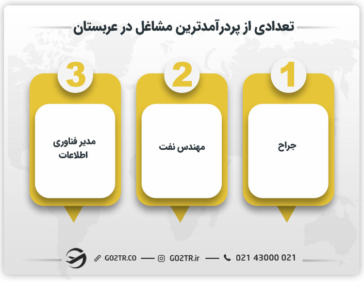 تعدادی از پردرآمدترین مشاغل در عربستان