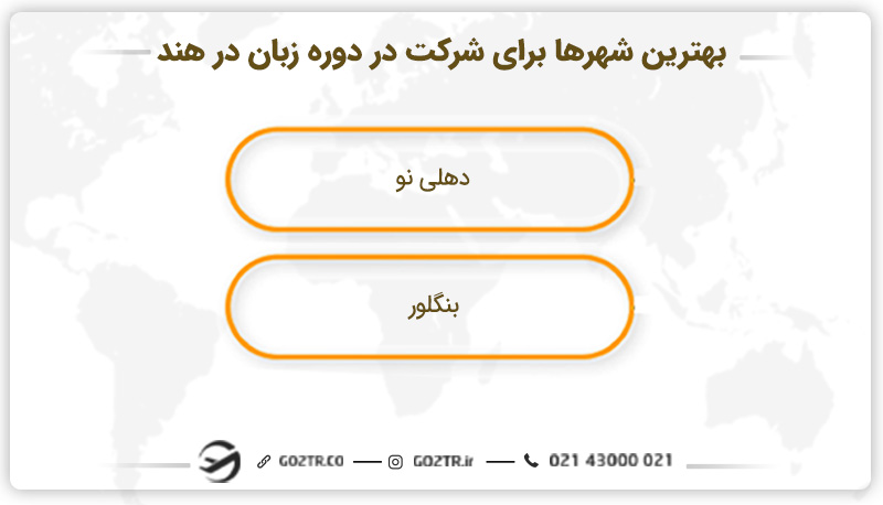 بهترین شهرها برای شرکت در دوره زبان در هند