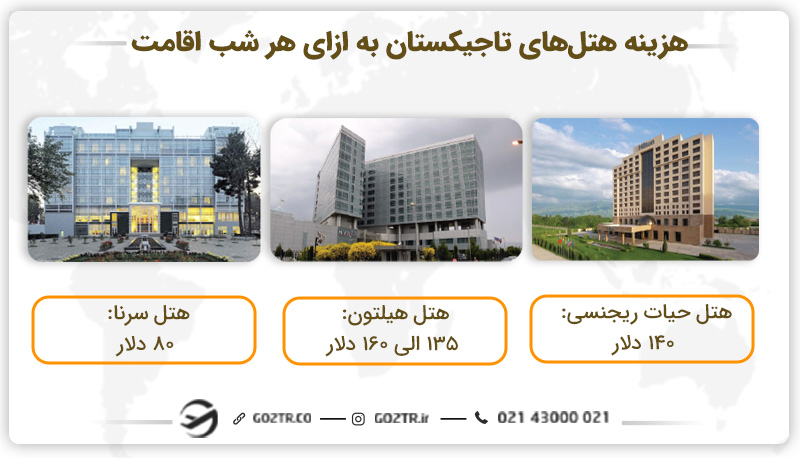 هزینه هتلهای تاجیکستان