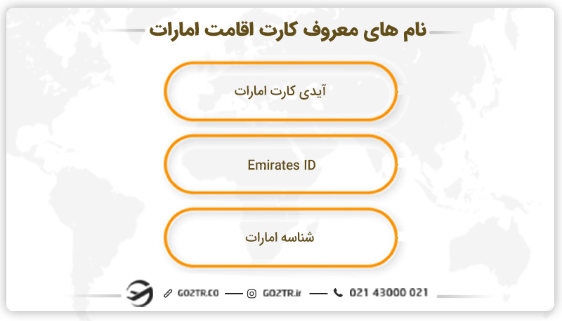 سایر نامهای معروف آیدی کارت امارات