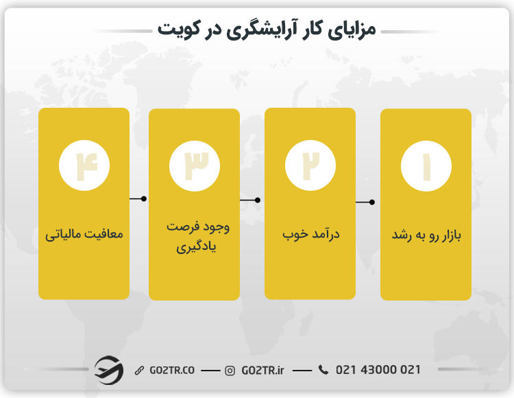 مزایای کار آرایشگری در کویت