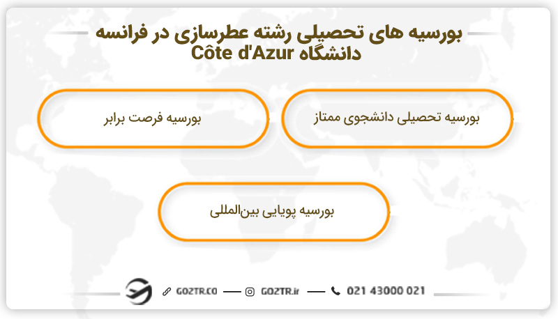 بورسیه‌های تحصیلی رشته عطرسازی در فرانسه دانشگاه Côte d'Azur