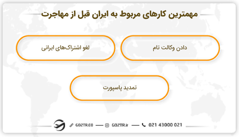 چک لیست کارهای قبل از مهاجرت